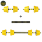 44LB Adjustable Dumbbell Barbell Pair