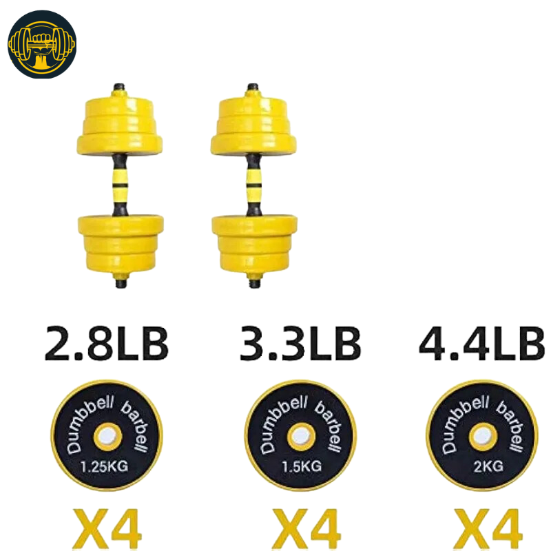 44LB Adjustable Dumbbell Barbell Pair