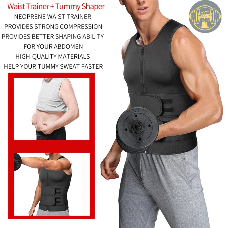 Men Waist Trainer Sauna Vest