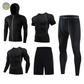 Mens 5Pcs Compression Set Rashguard