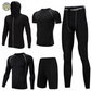 Mens 5Pcs Compression Set Rashguard